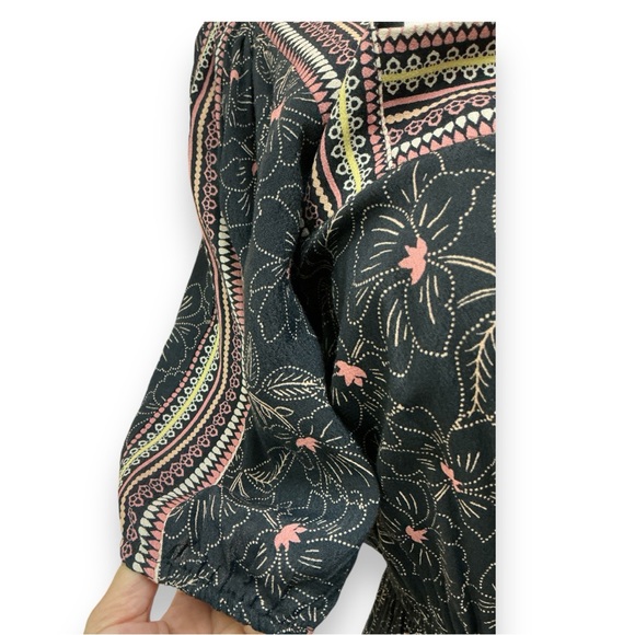 NWT LoveStitch dress Maxi Love Stitch bohemian rayon tiered elastic waist S - Picture 10 of 14